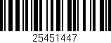 Código de barras (EAN, GTIN, SKU, ISBN): '25451447'