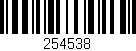 Código de barras (EAN, GTIN, SKU, ISBN): '254538'
