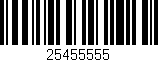 Código de barras (EAN, GTIN, SKU, ISBN): '25455555'