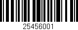 Código de barras (EAN, GTIN, SKU, ISBN): '25456001'