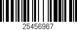 Código de barras (EAN, GTIN, SKU, ISBN): '25456967'