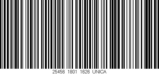 Código de barras (EAN, GTIN, SKU, ISBN): '25456_1801_1626_UNICA'