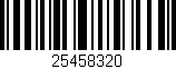 Código de barras (EAN, GTIN, SKU, ISBN): '25458320'