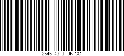 Código de barras (EAN, GTIN, SKU, ISBN): '2545_43_0_UNICO'