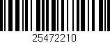 Código de barras (EAN, GTIN, SKU, ISBN): '25472210'