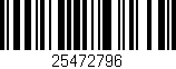 Código de barras (EAN, GTIN, SKU, ISBN): '25472796'