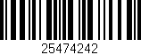 Código de barras (EAN, GTIN, SKU, ISBN): '25474242'