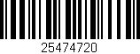 Código de barras (EAN, GTIN, SKU, ISBN): '25474720'