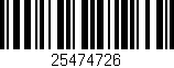 Código de barras (EAN, GTIN, SKU, ISBN): '25474726'