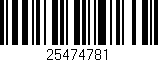 Código de barras (EAN, GTIN, SKU, ISBN): '25474781'