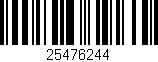 Código de barras (EAN, GTIN, SKU, ISBN): '25476244'