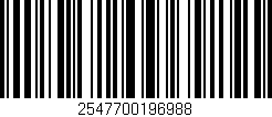 Código de barras (EAN, GTIN, SKU, ISBN): '2547700196988'