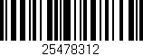 Código de barras (EAN, GTIN, SKU, ISBN): '25478312'
