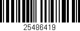 Código de barras (EAN, GTIN, SKU, ISBN): '25486419'