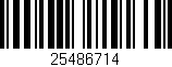 Código de barras (EAN, GTIN, SKU, ISBN): '25486714'