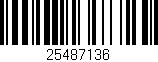 Código de barras (EAN, GTIN, SKU, ISBN): '25487136'