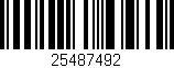 Código de barras (EAN, GTIN, SKU, ISBN): '25487492'