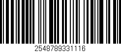 Código de barras (EAN, GTIN, SKU, ISBN): '2548789331116'