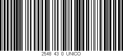 Código de barras (EAN, GTIN, SKU, ISBN): '2548_43_0_UNICO'
