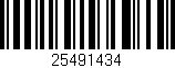 Código de barras (EAN, GTIN, SKU, ISBN): '25491434'