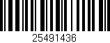 Código de barras (EAN, GTIN, SKU, ISBN): '25491436'