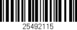 Código de barras (EAN, GTIN, SKU, ISBN): '25492115'