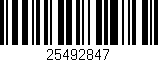 Código de barras (EAN, GTIN, SKU, ISBN): '25492847'