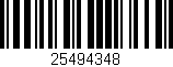 Código de barras (EAN, GTIN, SKU, ISBN): '25494348'