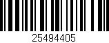 Código de barras (EAN, GTIN, SKU, ISBN): '25494405'