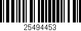 Código de barras (EAN, GTIN, SKU, ISBN): '25494453'