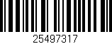 Código de barras (EAN, GTIN, SKU, ISBN): '25497317'