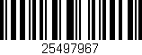 Código de barras (EAN, GTIN, SKU, ISBN): '25497967'