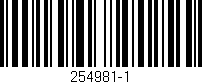 Código de barras (EAN, GTIN, SKU, ISBN): '254981-1'