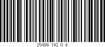 Código de barras (EAN, GTIN, SKU, ISBN): '25499_142_0_4'