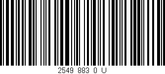 Código de barras (EAN, GTIN, SKU, ISBN): '2549_883_0_U'