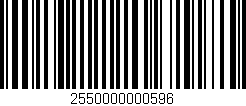 Código de barras (EAN, GTIN, SKU, ISBN): '2550000000596'