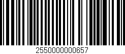 Código de barras (EAN, GTIN, SKU, ISBN): '2550000000657'