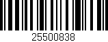 Código de barras (EAN, GTIN, SKU, ISBN): '25500838'