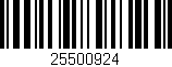 Código de barras (EAN, GTIN, SKU, ISBN): '25500924'