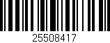 Código de barras (EAN, GTIN, SKU, ISBN): '25508417'