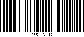 Código de barras (EAN, GTIN, SKU, ISBN): '2551.C.112'