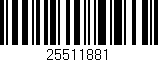 Código de barras (EAN, GTIN, SKU, ISBN): '25511881'