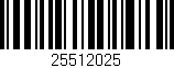 Código de barras (EAN, GTIN, SKU, ISBN): '25512025'