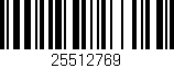 Código de barras (EAN, GTIN, SKU, ISBN): '25512769'