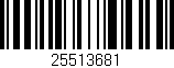 Código de barras (EAN, GTIN, SKU, ISBN): '25513681'