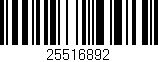 Código de barras (EAN, GTIN, SKU, ISBN): '25516892'