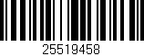 Código de barras (EAN, GTIN, SKU, ISBN): '25519458'
