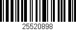 Código de barras (EAN, GTIN, SKU, ISBN): '25520898'