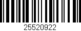 Código de barras (EAN, GTIN, SKU, ISBN): '25520922'