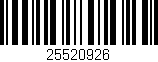 Código de barras (EAN, GTIN, SKU, ISBN): '25520926'